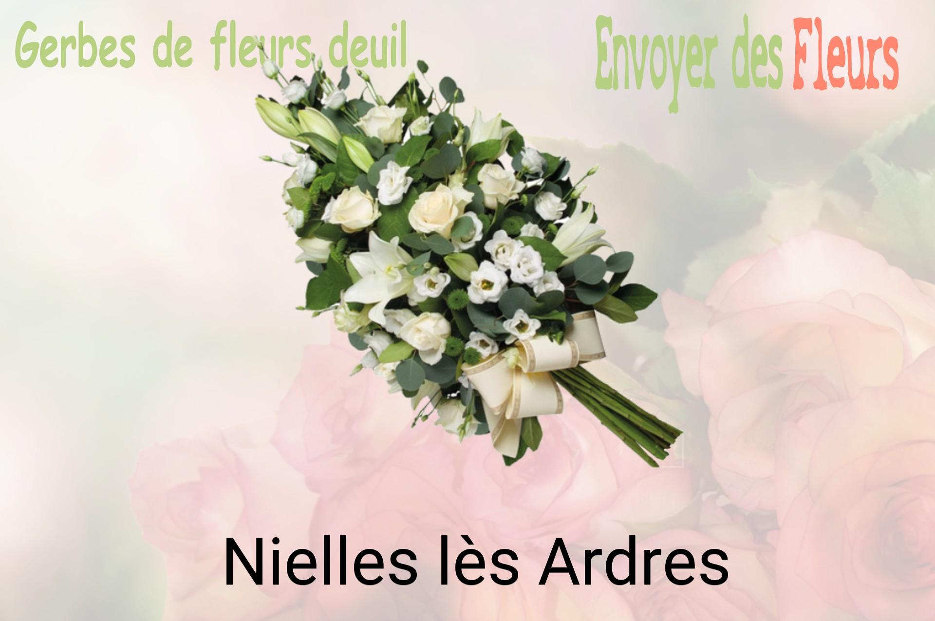 Gerbe de fleurs de deuil livrée à Nielles-lès-Ardres